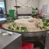 Large stainless-steel rotary table by EQM Industrial