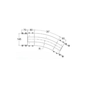 DL2 Horizontal Plain Bend 30 Degrees