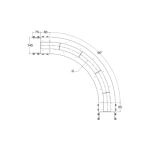 DL2 Horizontal Plain Bend 90 Degrees