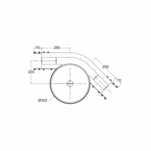 DL2 Wheel Bend 45 Degrees for Conveyors