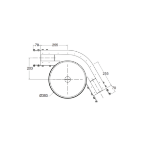 DL2 Wheel Bend 60 Degrees for Conveyors