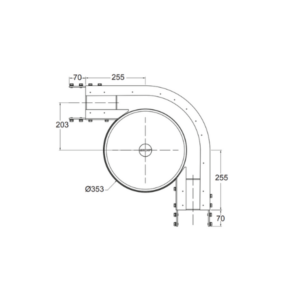 DL2 Wheel Bend 90 Degrees for Conveyors