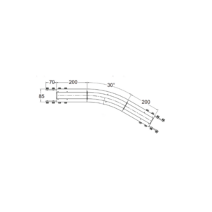 DM3 Horizontal Plain Bend 30 Degrees