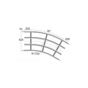 Conveyors System. MF2 Horizontal Plain Bend 30 Degrees