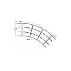 MF2 Horizontal Plain Bend 45 Degrees conveyors