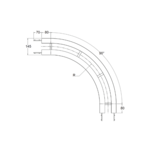 ML2 Horizontal Plain Bend 90 Degrees