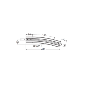 DL2 Vertical Bend 15 Degrees for Conveyors