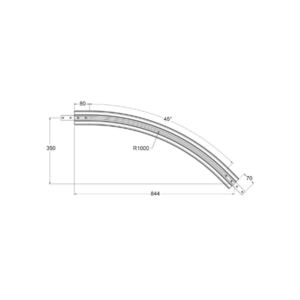 DL2 Vertical Bend 45 Degrees for Conveyors
