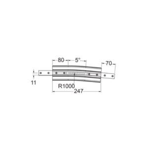 MX2 Vertical Bend 5 Degrees for Conveyors