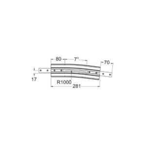 MX2 Vertical Bend 7 Degrees for Conveyors