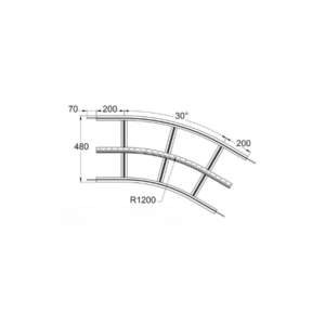 MR2 Horizontal Plain Bend 30 Degrees