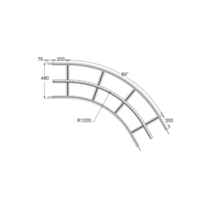 MR2 Horizontal Plain Bend 60 Degrees for Conveyors
