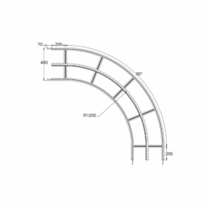MR2 Horizontal Plain Bend 90 Degrees for Conveyors