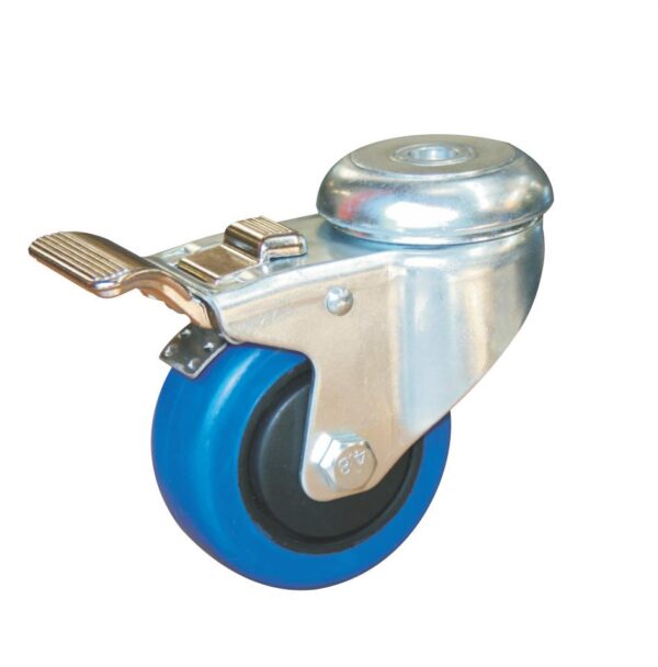Bolt Hole Fitting Castor Blue – 75mm