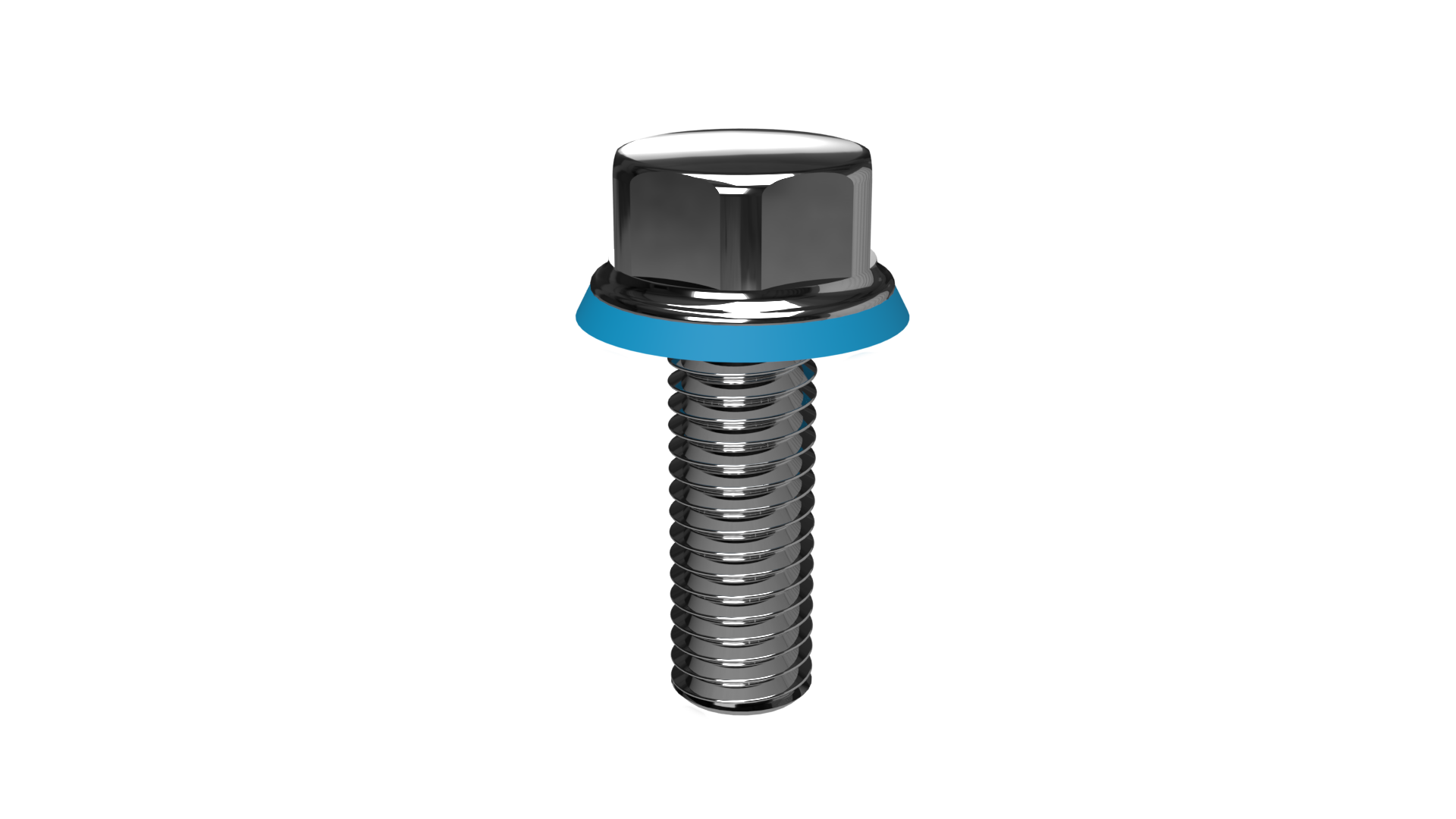 Hygienic stainless steel bolt with sealing ring